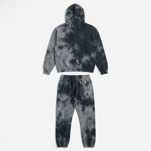 Ensemble sweat à capuche et jogging unisexe personnalisé avec logo, motif épines tie-dye, coupe régulière, en molleton, deux pièces, streetwear, service OEM, survêtement d'hiver - Product Image 1