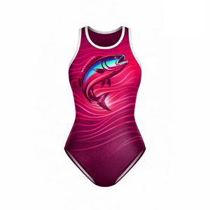 Nouvel Arrivage Maillot de Bain Une Pièce Échancré Séchage Rapide Imperméable Tenue de Plage 100% Polyester Couleur Unie Promotion Service OEM ODM - Product Image 4