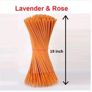 Bâtons d'encens naturels en bois de lavande et de rose de 19 pouces (orange) - Product Image 1