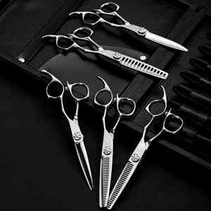 Ciseaux de coiffure 6'' en acier inoxydable JP, ensemble de ciseaux de barbier professionnels pour la coupe de cheveux, avec sac inclus - Product Image 1