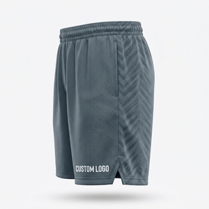 Shorts de basketball pour hommes à séchage rapide, taille élastique, longueur genou, sportifs, athlétiques, pour la gym, avec cordon de serrage, prix abordable, personnalisables OEM - Product Image 2