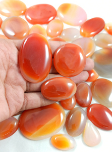 Cabujones de Ónix Rojo de Alta Calidad, Piedras Naturales Pulidas a Mano y Facetadas, Venta al Por Mayor, Fabricante Verificado - Product Image 2
