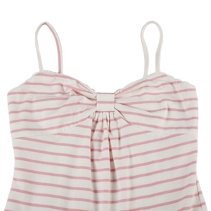 Débardeur long tricoté rose rayé mignon pour femme, respirant, écologique, séchage rapide, grande taille, avec ourlet à volants - Product Image 5