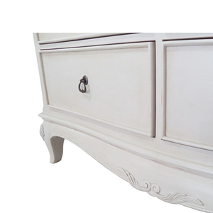 Colección París, Armario Doble Clásico de Madera de Caoba Francesa, Elegante Tallado, Muebles para Dormitorio y Hotel, Color Blanco - Product Image 4