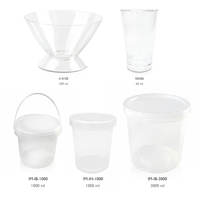 Gobelets en plastique transparents recyclables sans BPA, adaptés aux aliments, 240 ml, pour desserts, poudings, gelées, avec couvercles en dôme, pour la restauration en gros