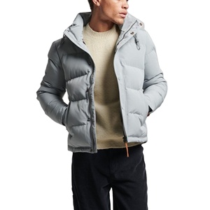Veste en duvet pour hommes personnalisée en gros avec capuche manteau d'hiver léger à capuche léger et fin - Product Image 2