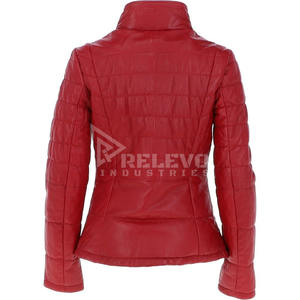 Chaqueta de Cuero Genuino para Hombre, Acolchada, Suave como una Segunda Piel, Estilo Motero, Corte Ajustado, Cuello Alto, Logotipo Frontal, Ropa Exterior Motociclista - Product Image 4