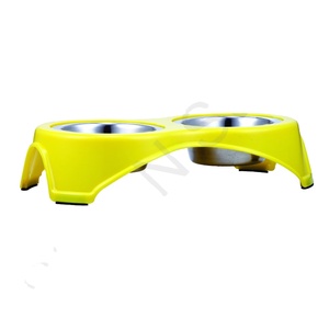 Bol distributeur d'eau automatique pour animaux de compagnie bol chat chien eau nourriture bols pour chats acier inoxydable couleur jaune Splash antidérapant bol pour animaux de compagnie - Product Image 1