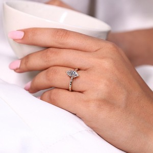 Bague en diamant moissanite de qualité supérieure, bijoux de mariage luxueux et étincelants pour femmes et hommes, pour mariage, fiançailles, anniversaire - Product Image 5