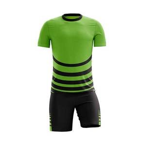 Ensemble de maillot de football rayé blanc et rouge pour homme, manches courtes, polyester respirant, coupe régulière pour adulte, toutes saisons - Product Image 2