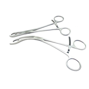 Pinces à os pour la cheville, droites et courbées, instrument chirurgical orthopédique, pince de préhension osseuse en acier inoxydable, qualité allemande - Product Image 2