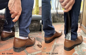 Cuchara para Zapatos Rectangular Hecha a Mano con Cuerno de Búfalo Natural de ILAHI, Ecológica y Pulida, para Hombres, Mujeres y Niñas, con Tamaño Personalizado - Product Image 6
