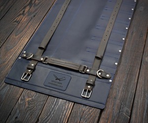 Meilleur sac à couteaux en cuir véritable fait main, durable et de qualité professionnelle, avec un design vintage pour électriciens LKR-0349 - Product Image 2