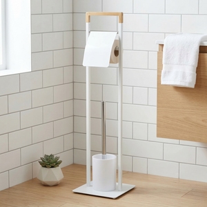 <b>Shopee</b> OEM EBay Wholesale Taiwan Modern Chrome Finish Household Storage Furniture Bathroom Metal Standing Toilet Brush Holder - Product Image 1