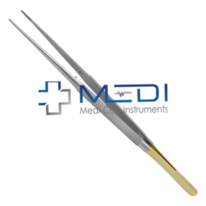 Pinces microchirurgicales de précision Premium à pointe fine droite en acier inoxydable plaqué or par medicab - Product Image 3