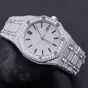 Luxury Elegant Moissanite Diamond Automatic <b>Wrist</b> <b>Watch</b> Stylish Hip Hop Quartz New Arrival Stainless Steel Fashionable Antique - Product Image 3