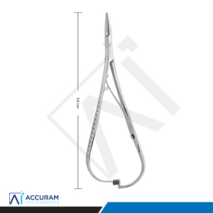 Porte-aiguille professionnel Mathieu à pointe demi-ouverte 14 cm en acier inoxydable, instrument chirurgical de suture - Product Image 5