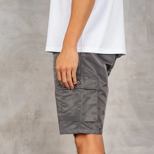 Custom Made Lightweight Multi Pocket Men Cargo Shorts Quick Dry Mid Length Elastic Waist Casual Style Men Cargo Shorts - Product Image 2