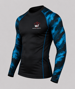 Camiseta Deportiva de Compresión de Manga Larga para Hombre, Modelo Blue Storm, de Secado Rápido, para Entrenamiento en el Gimnasio - Product Image 3