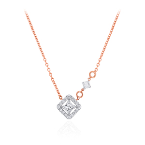 GLEAMORA ENTERPRISE Colgante de Diamante Cultivado en Laboratorio Oro Rosa Diseño Ojo Turco Corte Brillante para Mujer, de Moda, Uso Diario, Religioso - Product Image 1