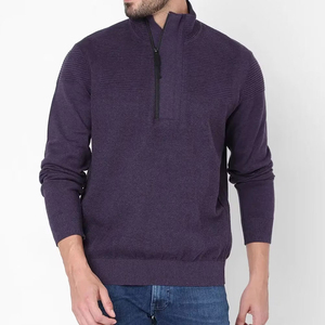 Wholesale Custom Oversized <b>Men's</b> <b>Half</b> Zipper Knitted Hoodie Casual Winter Printed Breathable Quick Dry Streetwear Heavyweight - Product Image 1