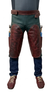 Fazmax F65 Chaps Western Professionnels en Cuir Véritable avec Poches, Protection des Sabots, Fermeture à Boucle, Taille Haute - Product Image 3