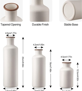 Juego de Jarrones de Cerámica Minimalistas con Acabado Mate, Decoración Artesanal para Mesa, de 8 a 16 Pulgadas, Diseño Exquisito y Duradero - Product Image 2
