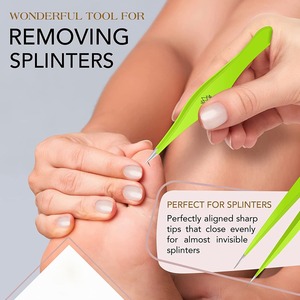 Pinzas profesionales premium para cejas con punta puntiaguda, herramienta de alta calidad de acero inoxidable para depilar y remover vello, pinzas para cejas - Product Image 4