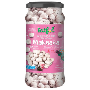 Sal Rosa del Himalaya y Pimienta Negra Makhana |   Nueces de Zorro Tostadas, Bocadillo Crujiente, Proteína Vegetal Saludable |   Suministro de Calidad de Exportación - Product Image 1