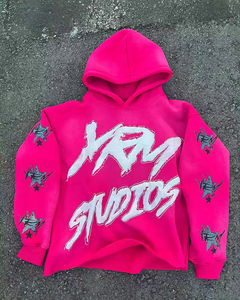 Chándales de hombre de otoño de alta calidad, transpirables, de peso medio, estilo urbano, personalizados, tallas grandes, con capucha y cordón, lavado ácido, color liso. - Product Image 3