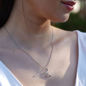 Collar de Oro con Colgante de Diamantes de Lujo, Símbolo de la Eternidad, para Mujer, Regalo de Compromiso, Boda, Fiesta, Aniversario, Moderno - Product Image 3