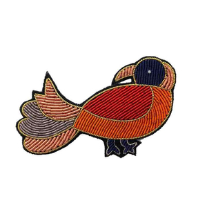 Custom Brand OEM Service Wholesale Pakistan <b>Hat</b> Superior Designer Handmade Bullion Wire Embroidery Safety <b>Pin</b> Embroidered Custom - Product Image 5