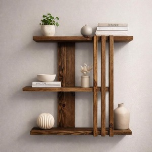 Étagère murale en bois sur mesure pour la décoration intérieure, l'affichage en magasin, le rangement au bureau, la chambre, la cuisine et l'organisation du salon - Product Image 1