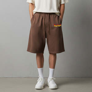 Heavyweight Plus Size Streetwear Comfortable Solid Canvas Fabric Eco-Friendly High Quality Custom DTF Printed Logo men shorts - Product Image 1