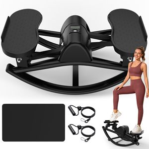 Stepper Laterale con Bande di Resistenza, Tappetino Antiscivolo, Monitor LCD, Materiale ABS per Uso Domestico - Product Image 1
