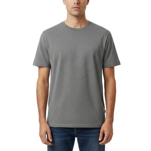 Camiseta de Manga Corta para Hombre, Elegante, con Relieve, Tela Texturizada, Cuello Redondo, Algodón, Moda - Product Image 1