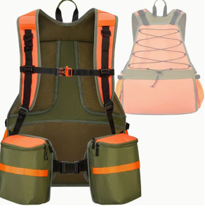 Chaleco Táctico de Caza TRIBON SPORTS, Color Naranja Bronceado, Nailon, Sistema MOLLE, 5 Ranuras, Ligero, para Actividades al Aire Libre, con Tirantes Ajustables - Product Image 2