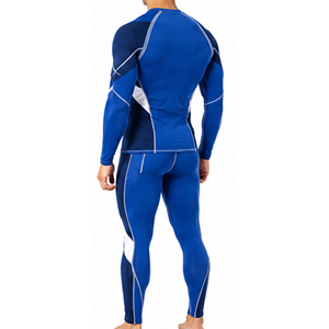 Ensemble de vêtements de sport pour hommes, à séchage rapide, flexible, à manches longues, pour l'entraînement, la course à pied, l'athlétisme - Product Image 4