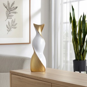 Vase de table moderne en fer craquelé, porte-fleurs décoratif pour la décoration intérieure, accent élégant pour centre de table floral - Product Image 3