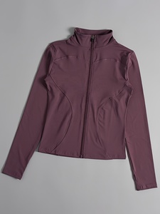 Custom Winter Long Sleeve Zip Running Yoga <b>Gym</b> Fitness Sport Workout <b>Jacket</b> Women Skinny Fit Plus Size Breathable Quick Dry Warm - Product Image 3