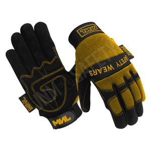 Gants de sécurité Amara en néoprène avec manchette, en cuir synthétique, pour mécaniciens, avec dos laminé en Spandex, protection industrielle des mains - Product Image 3