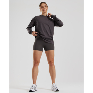 Camiseta de Manga Larga Oversize para Mujer, 100% Algodón, Suave, Transpirable, Ecológica, Corte Holgado, Ideal para Gimnasio y Entrenamiento - Product Image 5
