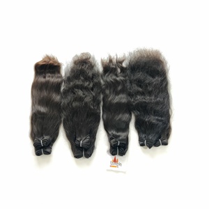 Cabello virgen indio de color natural para mujeres negras que tejen la cutícula cruda alineada paquete 100% procesamiento barato Sin extensiones de cabello humano - Product Image 3