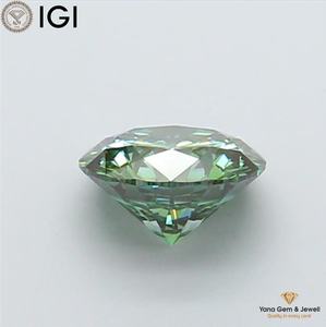 Diamant de laboratoire cultivé CVD de 1,50 carat, de couleur vert vif fantaisie, de clarté VS2, de taille ronde de 7,23 mm, certifié IGI, pour collier solitaire - Product Image 3