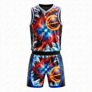 Conjunto de Baloncesto para Cancha: Camiseta sin Mangas y Pantalones Cortos de Tela Refrigerante con Detalles Personalizados del Jugador y Gráficos de Identidad del Equipo - Product Image 4