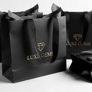 ถุงกระดาษใส่เครื่องประดับสั่งทำพิเศษพร้อมพิมพ์โลโก้ด้วย UV รีไซเคิลได้และย่อยสลายได้เพื่อการตกแต่งบรรจุภัณฑ์ของขวัญที่เป็นมิตรกับสิ่งแวดล้อม - Product Image 2