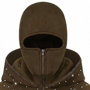 Sweats à capuche Balaclava de qualité supérieure, best-sellers, nouveaux modèles, 100 % coton, avec strass, pour hommes - Product Image 4