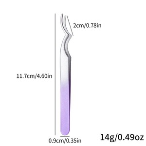 BAFA SURGICAL INSTRUMENTS BSI-ET-364 1/3 ชิ้น แหนบหวีขนตาสีสันสดใส สแตนเลสสตีล ปลายตรง แหนบคีบคิ้วทนทาน - Product Image 1