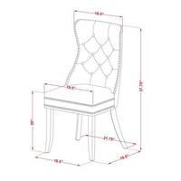 Ensemble de salle à manger moderne 4 pièces avec chaises en cuir PU et table ronde blanche, design contemporain pour la salle à manger à domicile