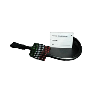 Bracelet à sourcils en cuir véritable avec cristaux uniques Drapeau irlandais Accessoire de selle. - Product Image 1